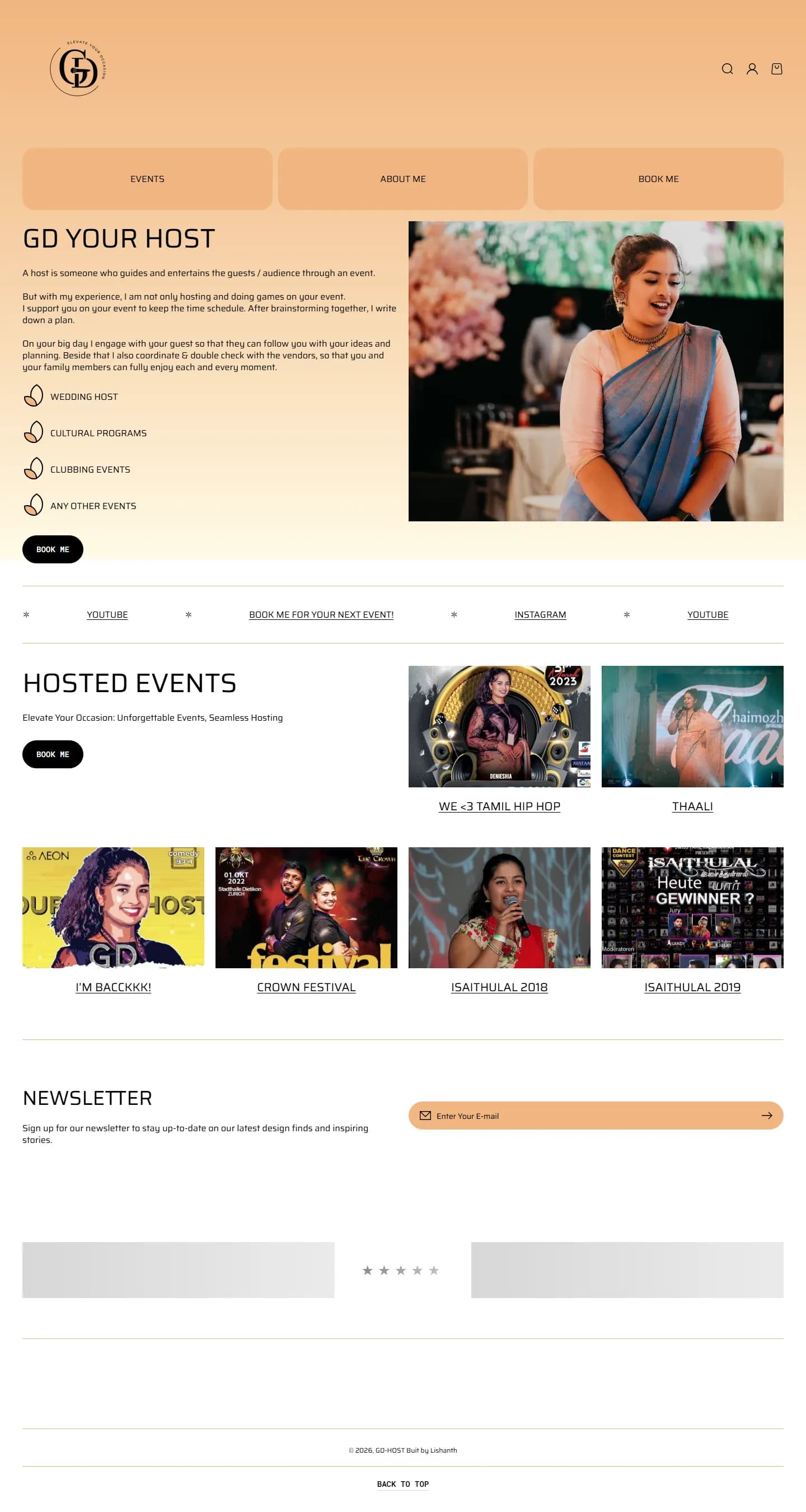 Public homepage of GD Host